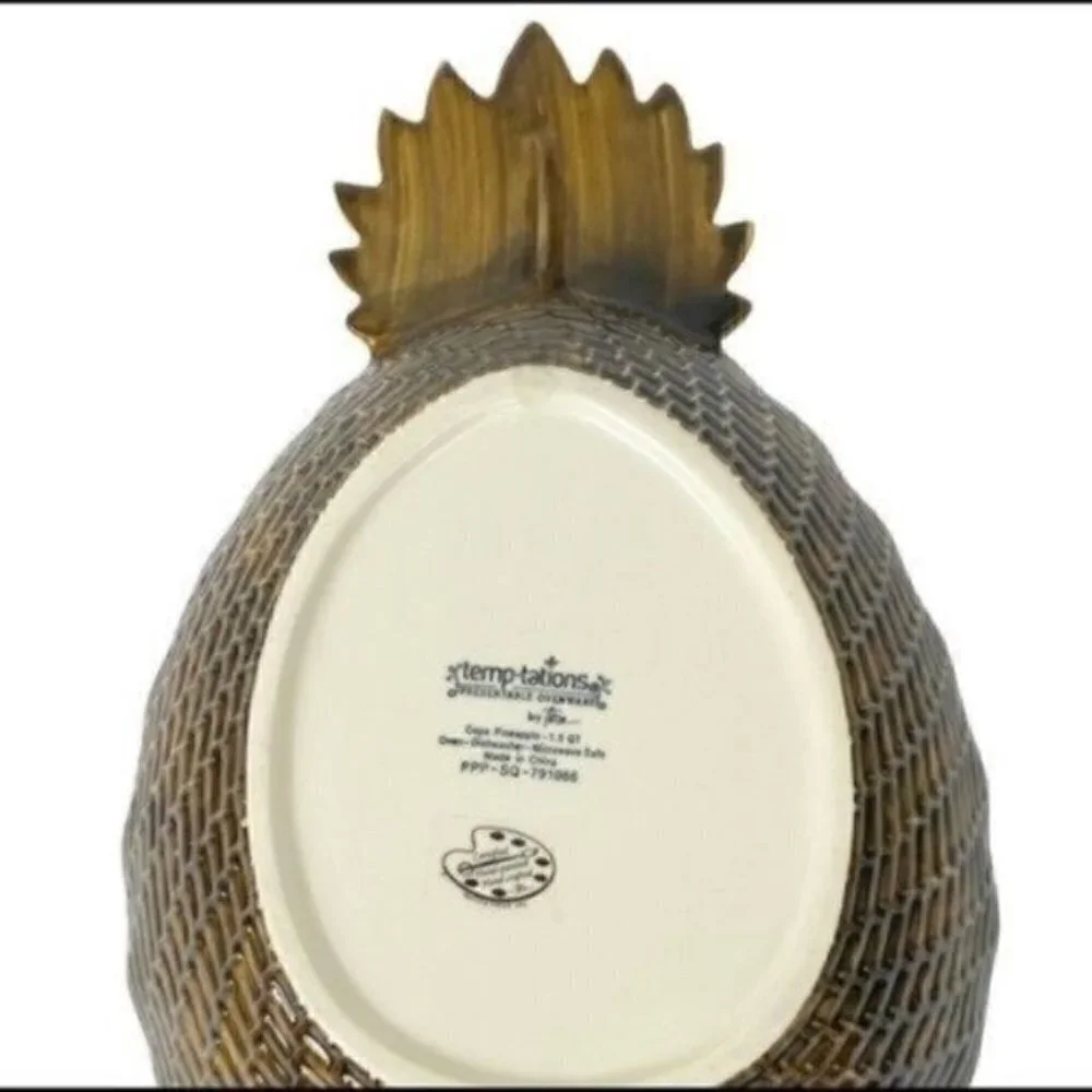 Temp-tations presentable ovenware copa pineapple 1.5 qt Style Ppp-sq-791066